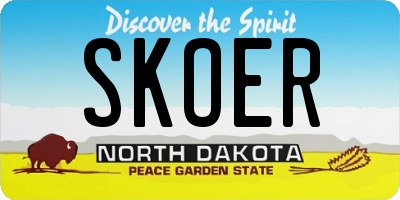 ND license plate SKOER