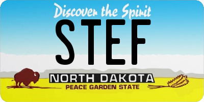 ND license plate STEF