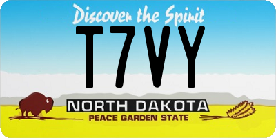 ND license plate T7VY