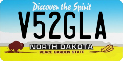 ND license plate V52GLA