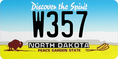 ND license plate W357