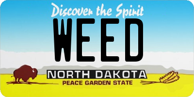 ND license plate WEED