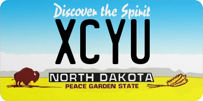 ND license plate XCYU