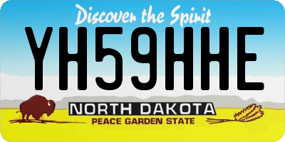 ND license plate YH59HHE