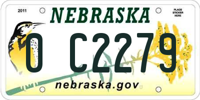NE license plate 0C2279