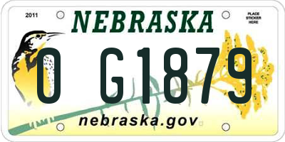 NE license plate 0G1879