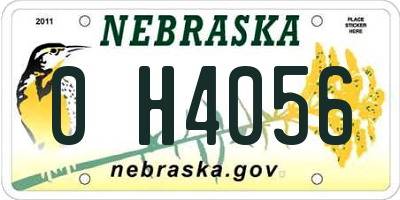 NE license plate 0H4056