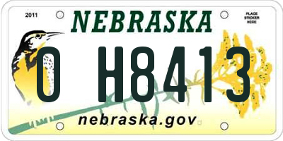 NE license plate 0H8413