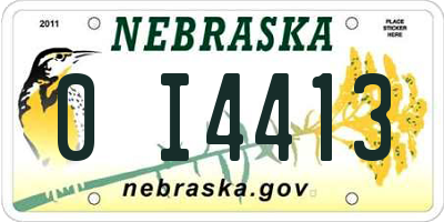 NE license plate 0I4413