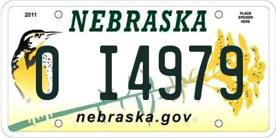 NE license plate 0I4979
