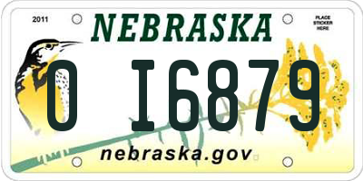 NE license plate 0I6879