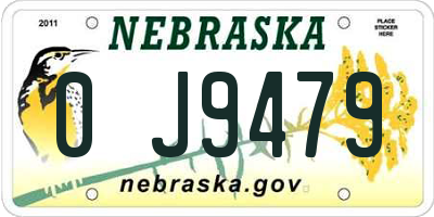 NE license plate 0J9479