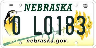NE license plate 0L0183
