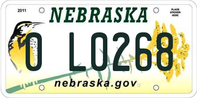 NE license plate 0L0268