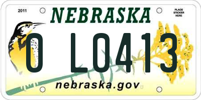 NE license plate 0L0413