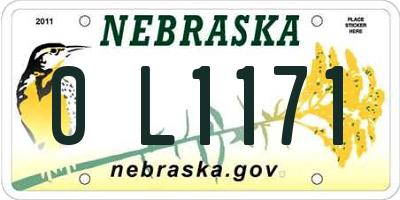 NE license plate 0L1171