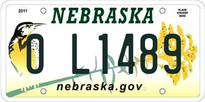 NE license plate 0L1489