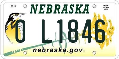NE license plate 0L1846