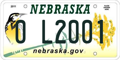 NE license plate 0L2001