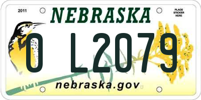 NE license plate 0L2079
