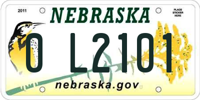 NE license plate 0L2101