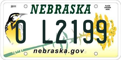NE license plate 0L2199