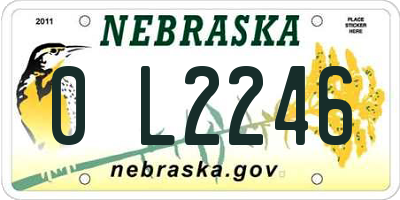 NE license plate 0L2246