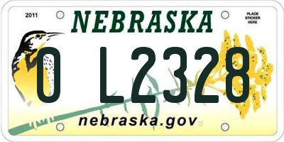 NE license plate 0L2328
