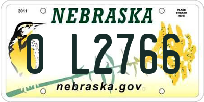 NE license plate 0L2766