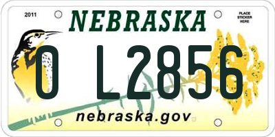 NE license plate 0L2856