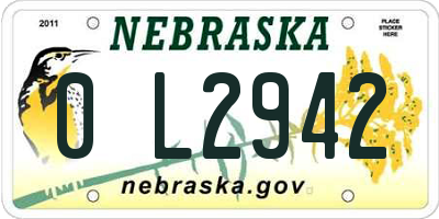 NE license plate 0L2942