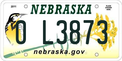 NE license plate 0L3873