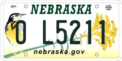 NE license plate 0L5211