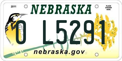 NE license plate 0L5291