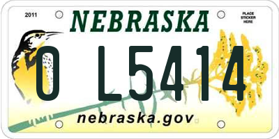 NE license plate 0L5414