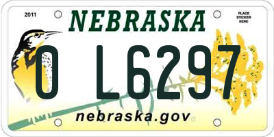 NE license plate 0L6297