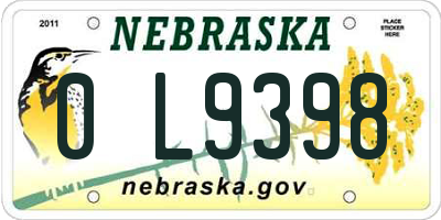 NE license plate 0L9398