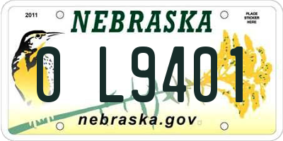 NE license plate 0L9401