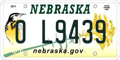 NE license plate 0L9439