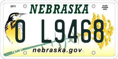 NE license plate 0L9468