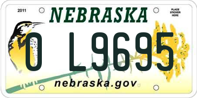 NE license plate 0L9695
