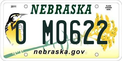 NE license plate 0M0622