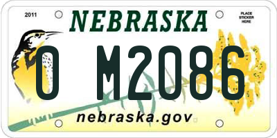 NE license plate 0M2086