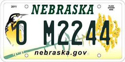 NE license plate 0M2244
