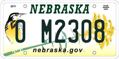 NE license plate 0M2308