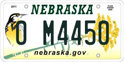 NE license plate 0M4450