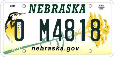 NE license plate 0M4818