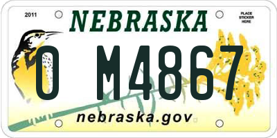 NE license plate 0M4867