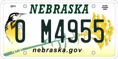 NE license plate 0M4955