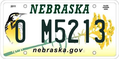 NE license plate 0M5213